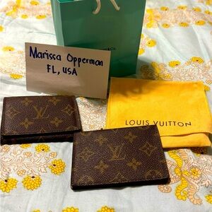 Authentic Louis Vuitton Monogram Card Wallet Bundle